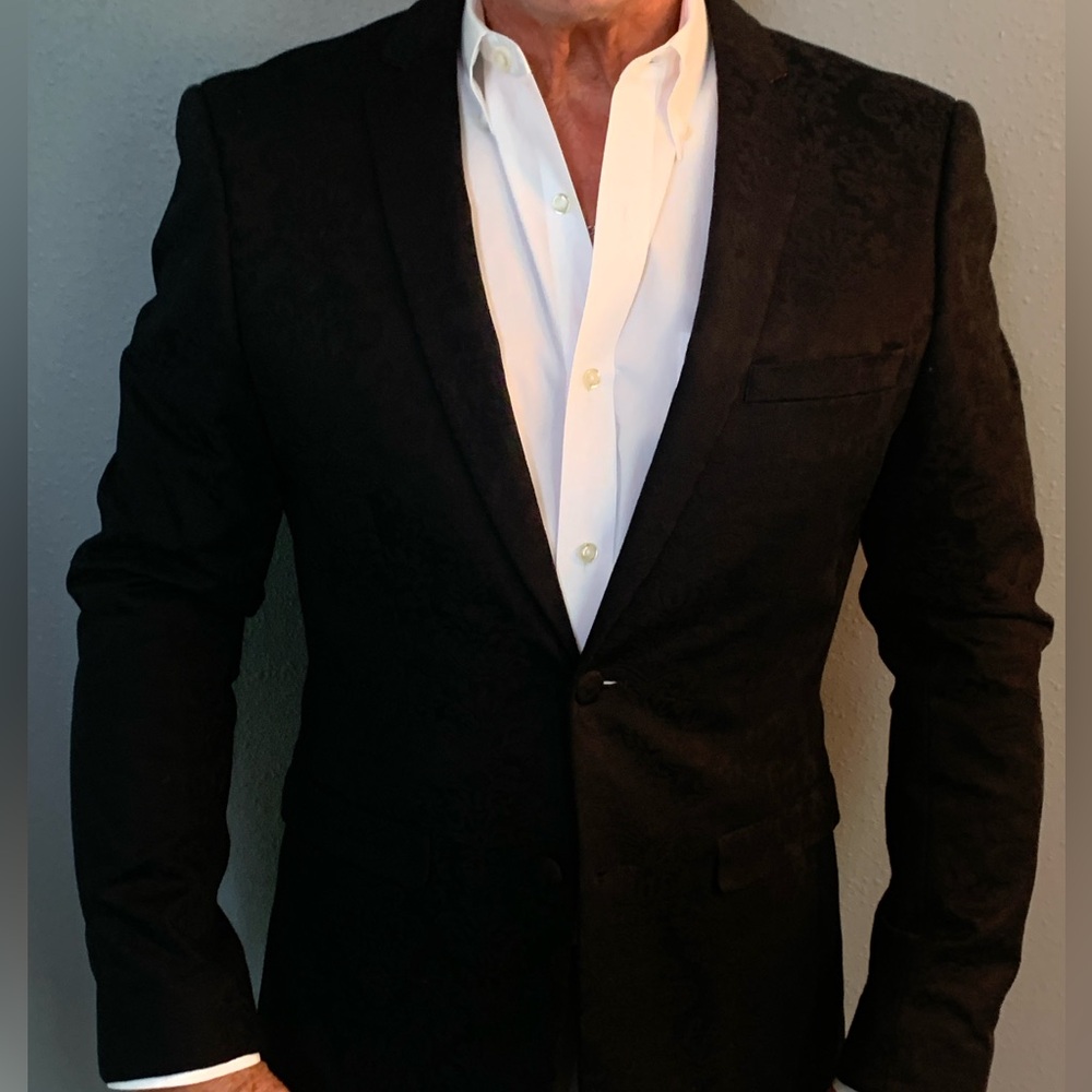 Moods of Norway Black Sport Coat with Textured Wool Blend